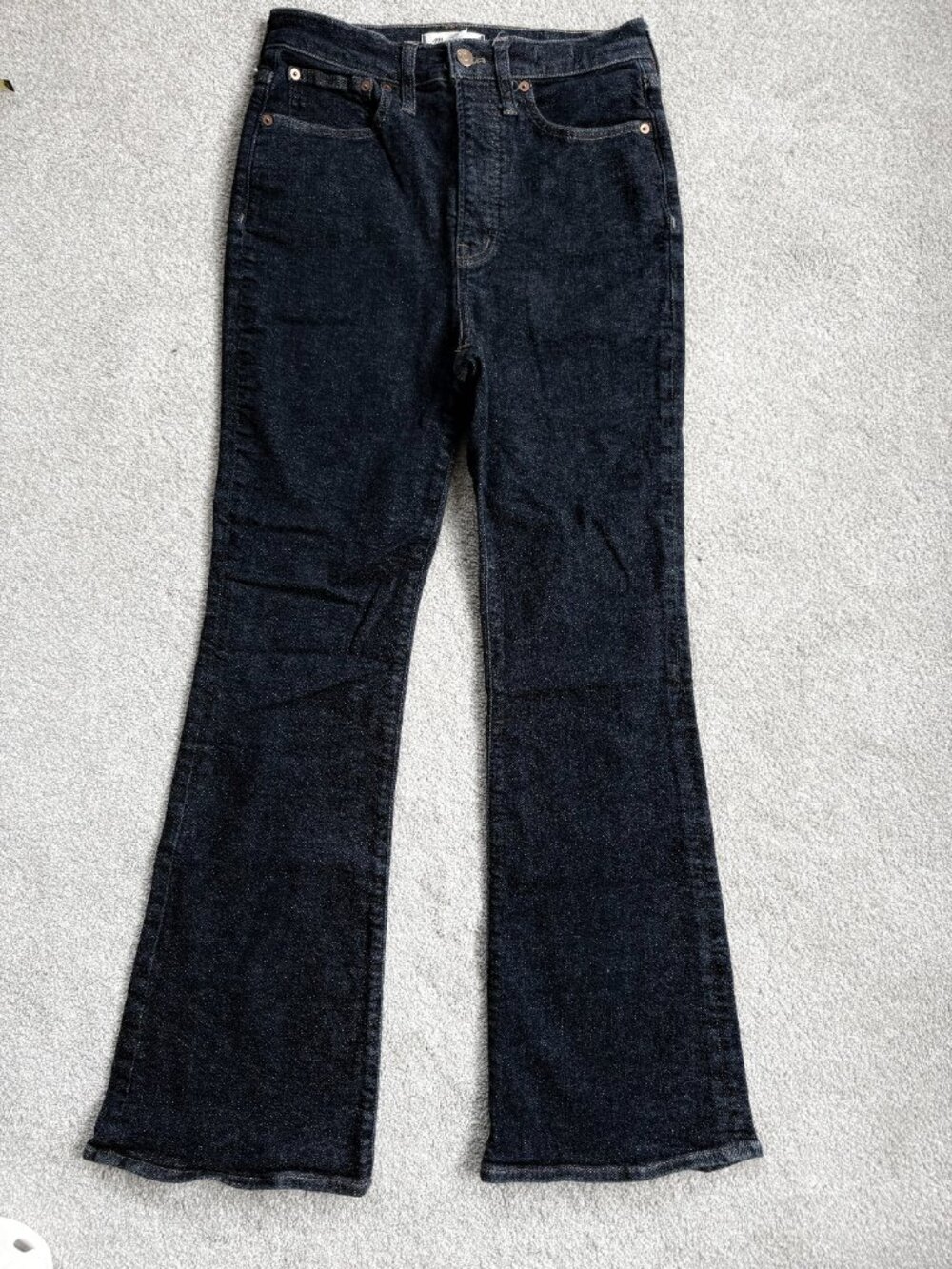 Madewell The Perfect Vintage Flare Jean Size 27 Dark Wash High Rise Stretch